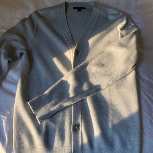 Banana Republic button-down grey cardigan sweater
